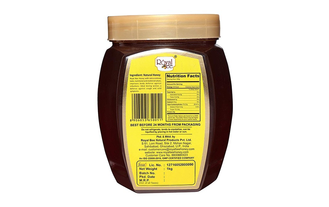 Royal Bee Multi Flora Honey    Plastic Jar  1 kilogram